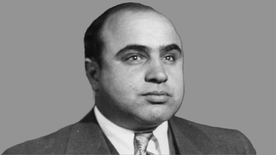 Black and white image of Al Capone.